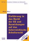 Buchcover Einführung in das Recht der EG und Auswirkungen auf das österreichische Arbeitsrecht