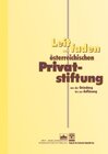 Buchcover Leitfaden zur österreichischen Privatstiftung