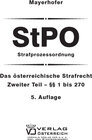 Buchcover Das österreichische Strafrecht / StPO /Strafprozessordnung