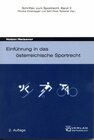 Buchcover Einführung in das österreichische Sportrecht