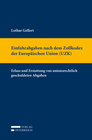 Buchcover Einfuhrabgaben nach dem Zollkodex der Europäischen Union (UZK)
