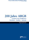 Buchcover 200 Jahre ABGB Evolution einer Kodifikation