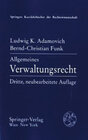 Buchcover Allgemeines Verwaltungsrecht