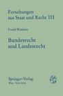Buchcover Bundesrecht und Landesrecht