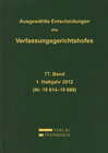 Buchcover Ausgewählte Entscheidungen des Verfassungsgerichtshofes