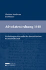 Buchcover Advokatenordnung 1648