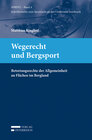 Buchcover Wegerecht und Bergsport