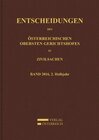 Buchcover Entscheidungen des Obersten Gerichtshofes in Zivilsachen