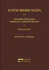 Buchcover Entscheidungen des Obersten Gerichtshofes in Zivilsachen