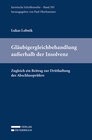 Buchcover Gläubigergleichbehandlung außerhalb der Insolvenz