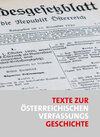 Buchcover Texte zur österreichischen Verfassungsgeschichte