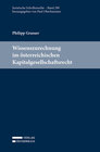 Buchcover Wissenszurechnung im österreichischen Kapitalgesellschaftsrecht