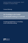 Buchcover Die Nachfolge in die GmbH-Gesellschafterstellung im Todesfall