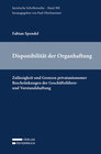 Buchcover Disponibilität der Organhaftung