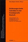 Buchcover Erfahrungen beim Schreiben in der Fremdsprache Deutsch