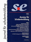 Buchcover journal für schulentwicklung 4/2001