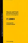 Buchcover Theorie und Praxis - Österreichische Beiträge zu Deutsch als Fremdsprache 7, 2003