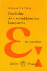 Buchcover Einführung in die Geschichte des standarddeutschen Lautsystems