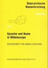 Buchcover Sprache und Name in Mitteleuropa