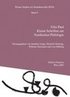 Buchcover Kleine Schriften zur Nordischen Philologie