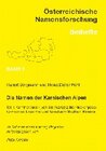 Buchcover Die Namen der Karnischen Alpen