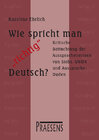 Buchcover Wie spricht man "richtig" Deutsch?