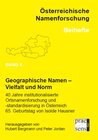 Buchcover Geographische Namen – Vielfalt und Norm
