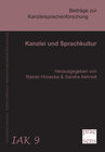 Buchcover Kanzlei und Sprachkultur