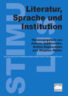 Buchcover Literatur, Sprache und Institution