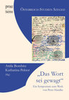 Buchcover „Das Wort sei gewagt“. Ein Symposium zum Werk von Peter Handke