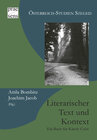 Buchcover Literarischer Text und Kontext