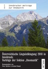 Buchcover Österreichische Linguistiktagung 2018 in Innsbruck: Vorträge der Sektion „Onomastik“