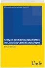 Buchcover Grenzen der Mitwirkungspflichten im Lichte des Gemeinschaftsrechts