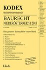 Buchcover KODEX Baurecht Niederösterreich 2013
