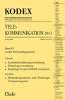 Buchcover KODEX Telekommunikation 2013