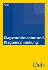 Buchcover Klagszurücknahme und Klagseinschränkung