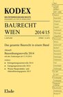 Buchcover KODEX Baurecht Wien 2014/15