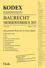 Buchcover KODEX Baurecht Niederösterreich 2015