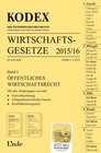 Buchcover KODEX Wirtschaftsgesetze Band I 2015/16