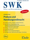 Buchcover SWK-Spezial Prokura und Handlungsvollmacht