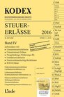 Buchcover KODEX Steuer-Erlässe 2016, Band IV