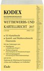 Buchcover KODEX Wettbewerbs- und Kartellrecht 2017