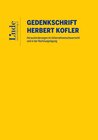 Buchcover Gedenkschrift Herbert Kofler