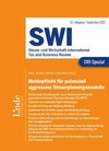 Buchcover SWI-Spezial Meldepflicht für potenziell aggressive Steuerplanungsmodelle