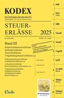 Buchcover KODEX Steuer-Erlässe 2025, Band III