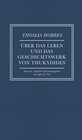 Buchcover Über das Leben und das Geschichtswerk von Thukydides
