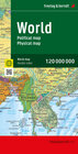 Buchcover World map, political - physical, english, 1:20.000.000, folded, freytag & berndt