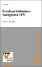 Buchcover Bundespräsidentenwahlgesetz 1971, BP-WG