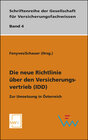 Buchcover Die neue Richtlinie über den Versicherungsvertrieb (IDD)