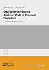 Buchcover Strafprozessordnung/Austrian Code of Criminal Procedure